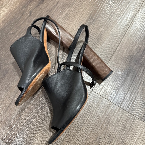 Vince Palero Block Heel Sandal black leather size 9 - Picture 5 of 8